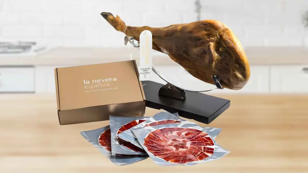 Pack de jam&oacute;n de cebo ib&eacute;rico cortado a cuchillo de La Nevera Espa&ntilde;ola