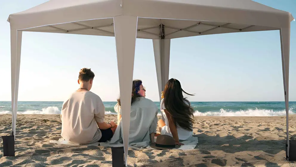 Carpa plegable 3 x 3 m BONTEC de Amazon