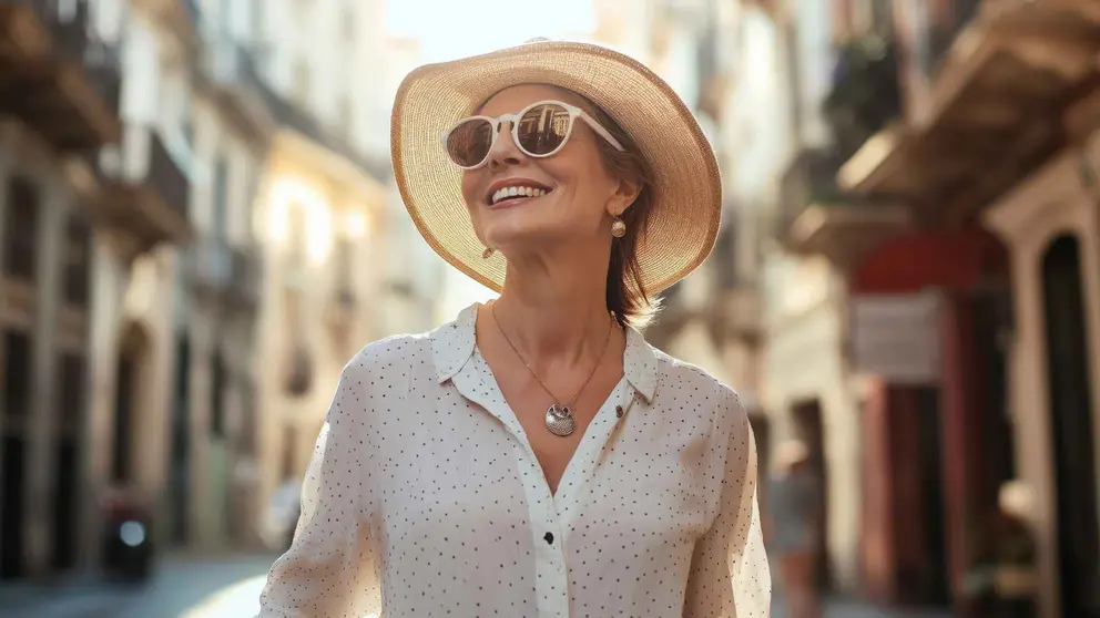 Una mujer a la moda con prendas de Amazon