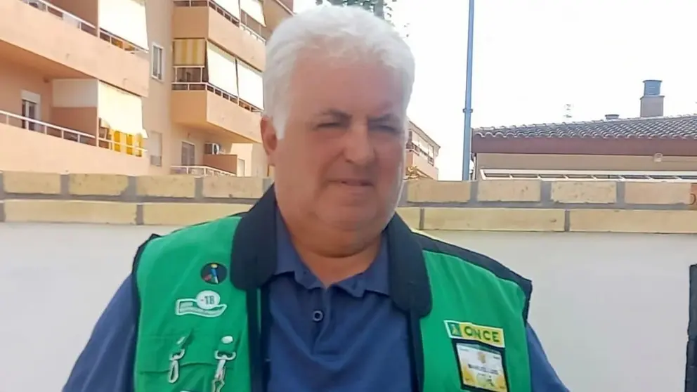 El vendedor de la ONCE Manuel Mellado