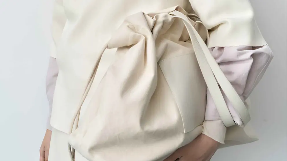 Bolso shopper mezcla piel de Mango