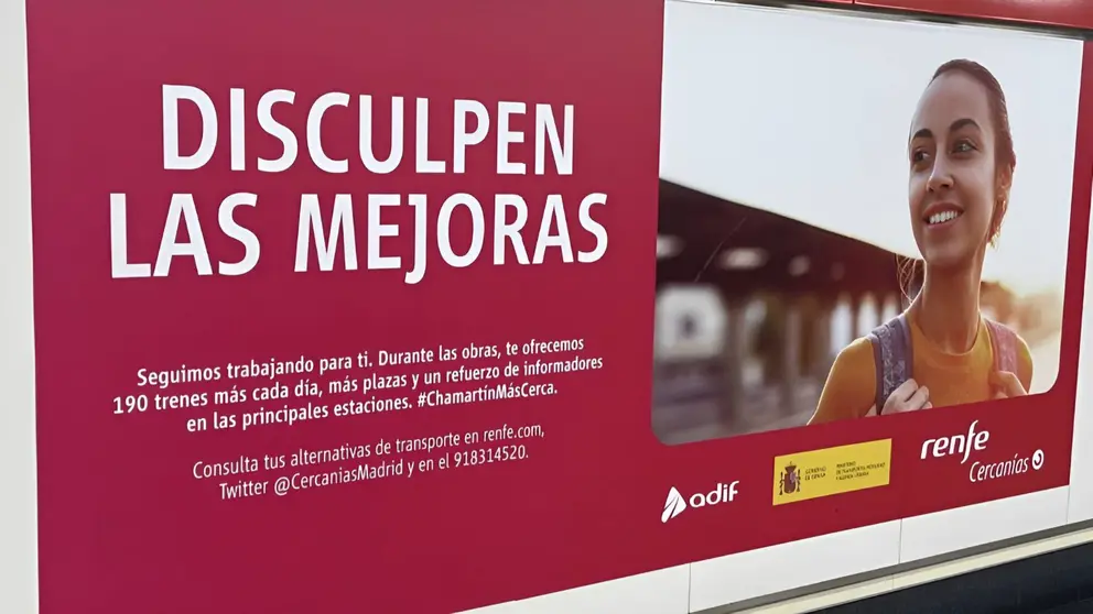 Cartel de Renfe 'Disculpen las molestias'