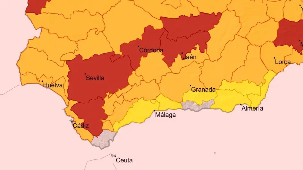 Aemet mantiene 27 avisos por calor extremo en Andaluc&iacute;a el domingo 17 de agosto de 2025