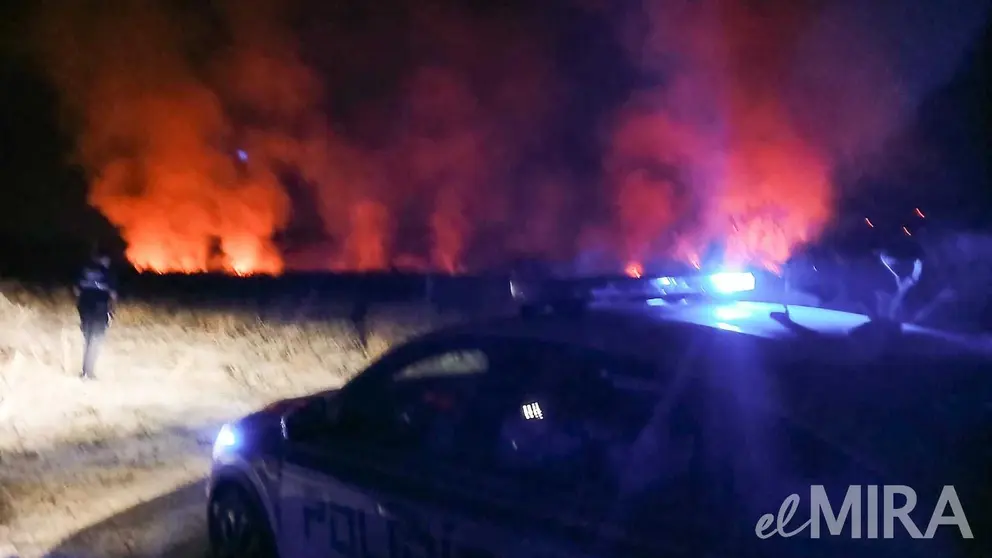 Incendio pr&oacute;ximo a la ELA de Mesas de Asta, Jerez