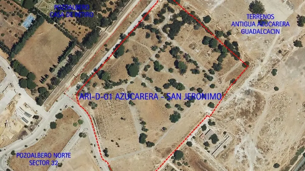 Per&iacute;metro que se urbanizar&aacute; en Pozoalbero, Jerez