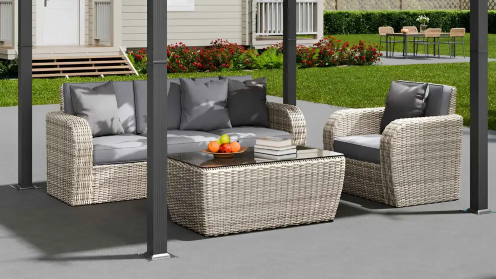 P&eacute;rgola retr&aacute;ctil para exteriores 3 x 3 m VEVOR de Leroy Merlin