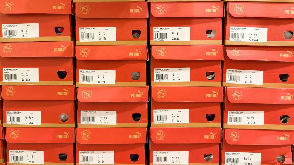 Cajas de zapatillas de Puma