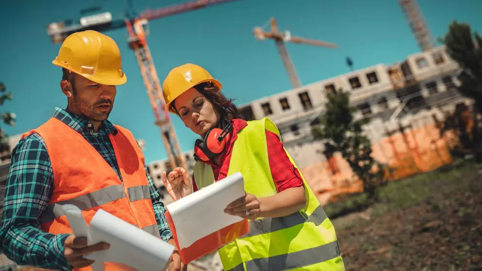Trabajadores en una obra