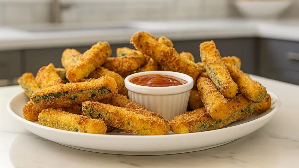 Un aperitivo saludable y crujiente, palitos de calabac&iacute;n listos en 20 minutos