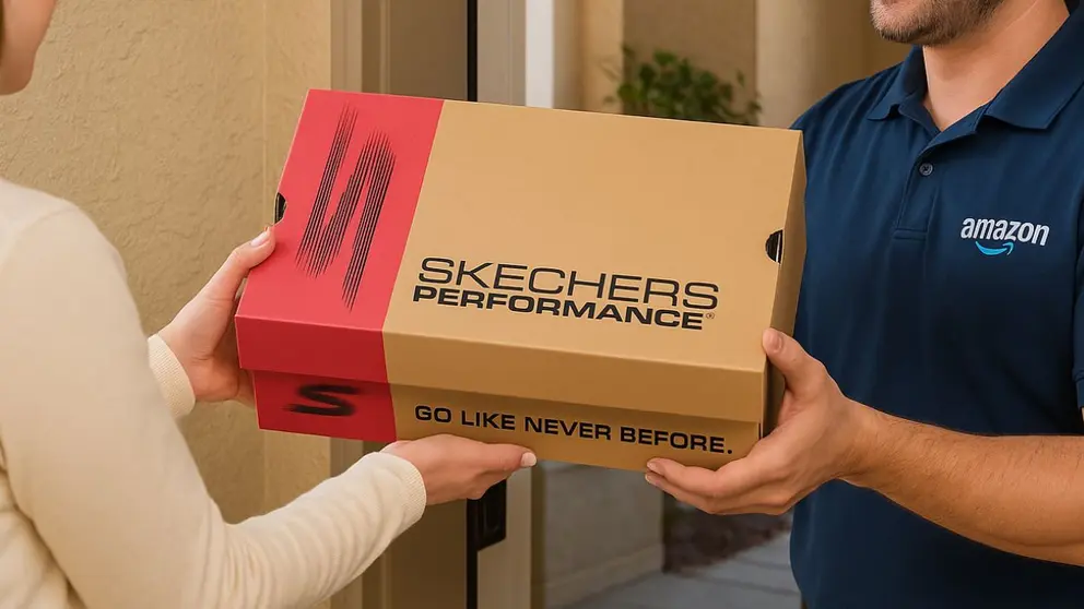 Reparto de zapatillas Skechers por Amazon