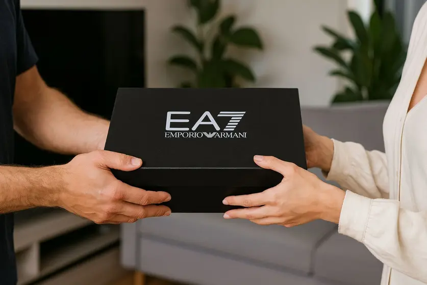 Caja de zapatillas Armani