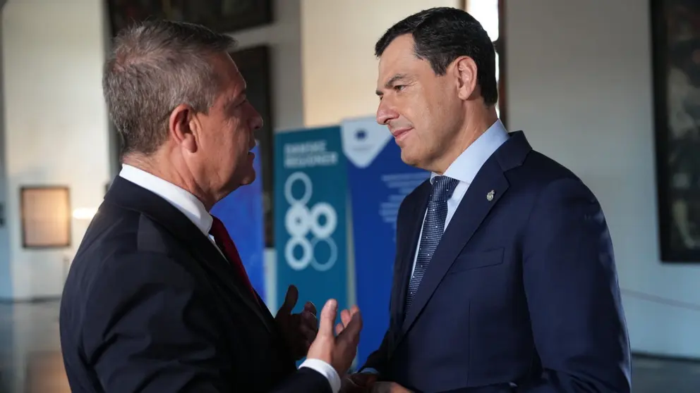 Juanma Moreno, junto al presidente de Castilla-La Mancha, Emiliano Garc&iacute;a-Page