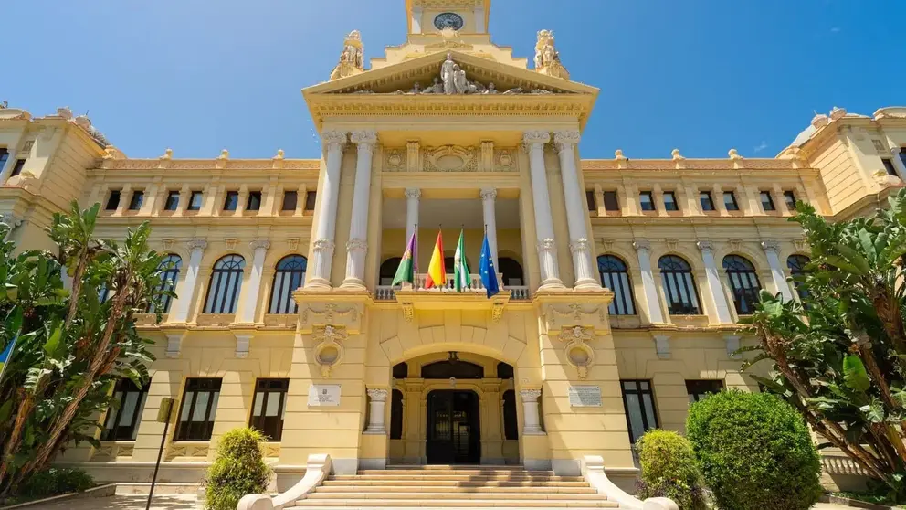 Fachada del Ayuntamiento de M&aacute;laga