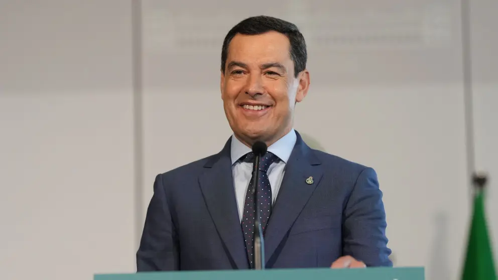 El presidente de la Junta de Andaluc&iacute;a, Juanma Moreno