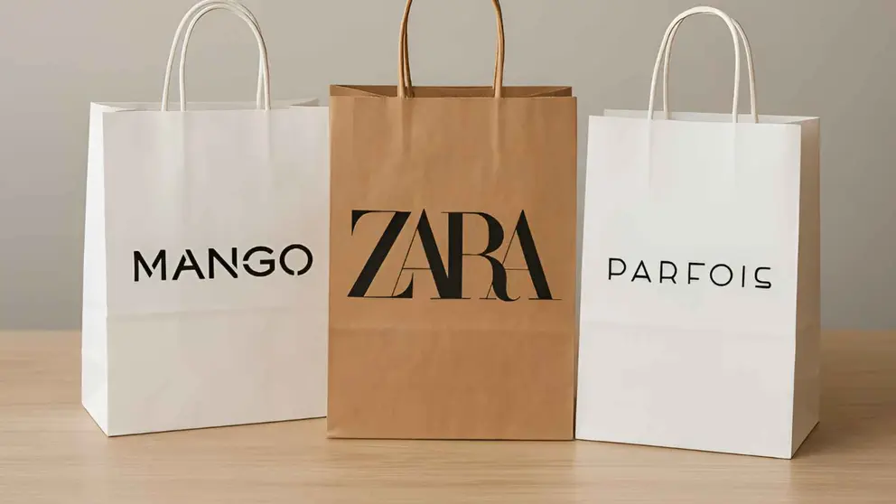 Bolas de compra de Mango, Zara y Parfois