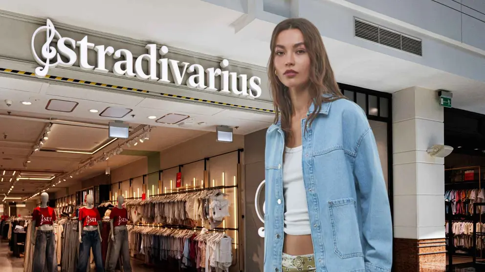 Cazadora denim con bolsillos de Stradivarius