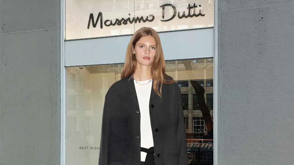 Una mujer a la moda en una tienda de Massimo Dutti