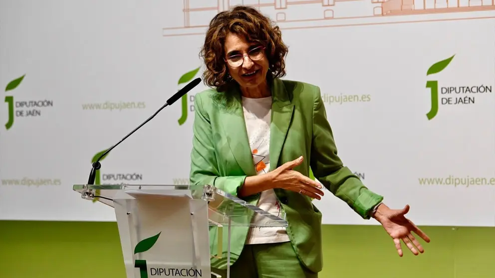 Montero, durante un acto electoralista en Ja&eacute;n