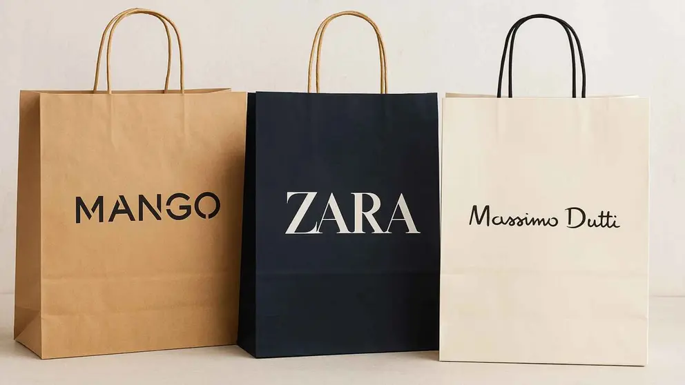 Bolsas de compra de Mango, Zara y Massimo Dutti