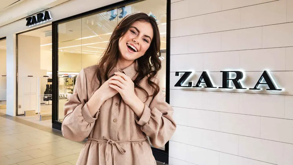 Una mujer a la moda en una tienda Zara
