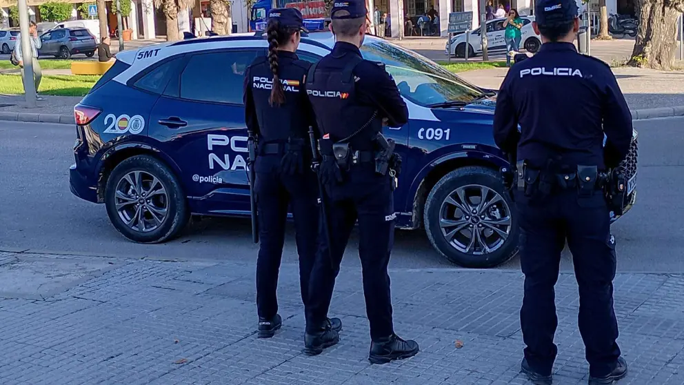 Agentes de la Polic&iacute;a Nacional en Jerez