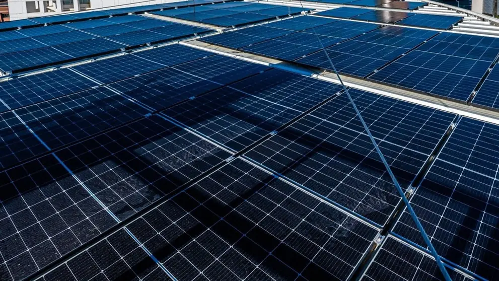 Imagen de archivo de plantas fotovoltaicas