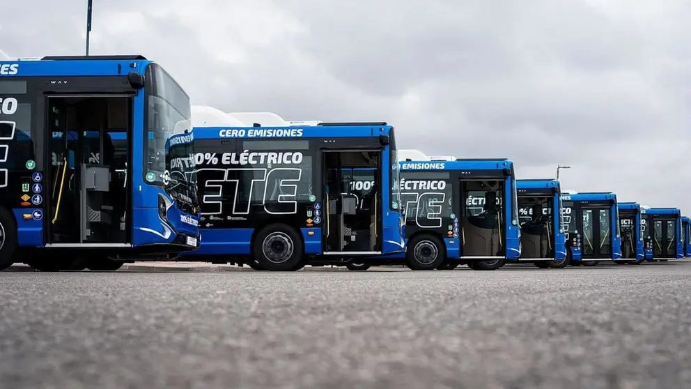 Imagen de archivo de autobuses de la EMT