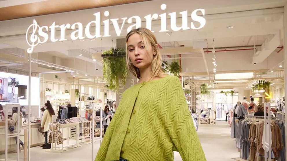 Chaqueta de punto trenzado de Stradivarius