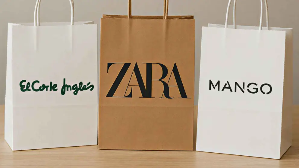 Bolsas de compra de El Corte Ingl&eacute;s, Zara y Mango