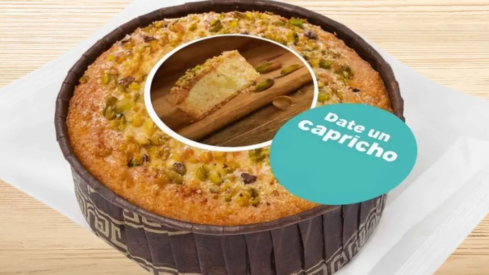 Bizcocho con pistacho de Mercadona