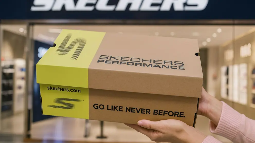 Caja de compra de zapatillas Skechers