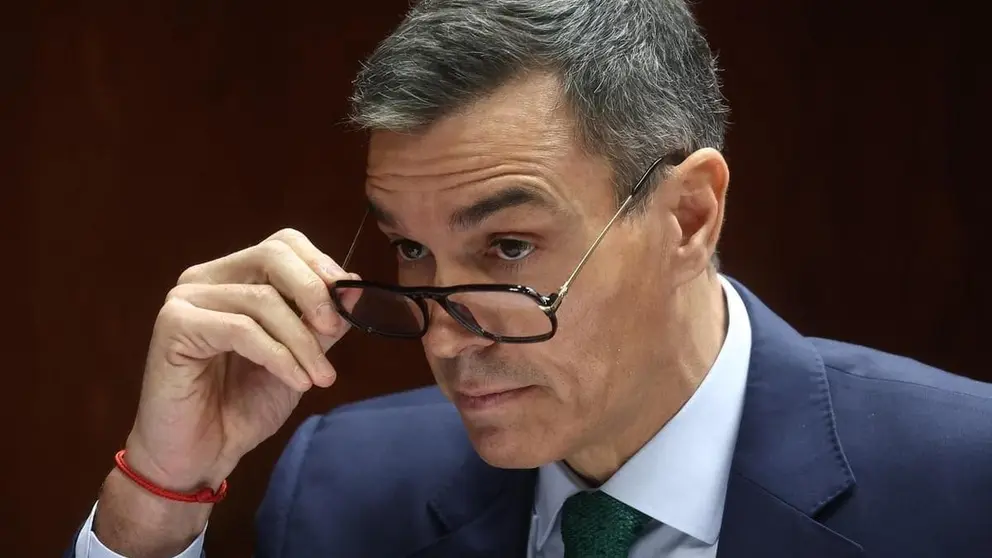 Pedro S&aacute;nchez, durante su &uacute;ltima comparecencia en el Senado