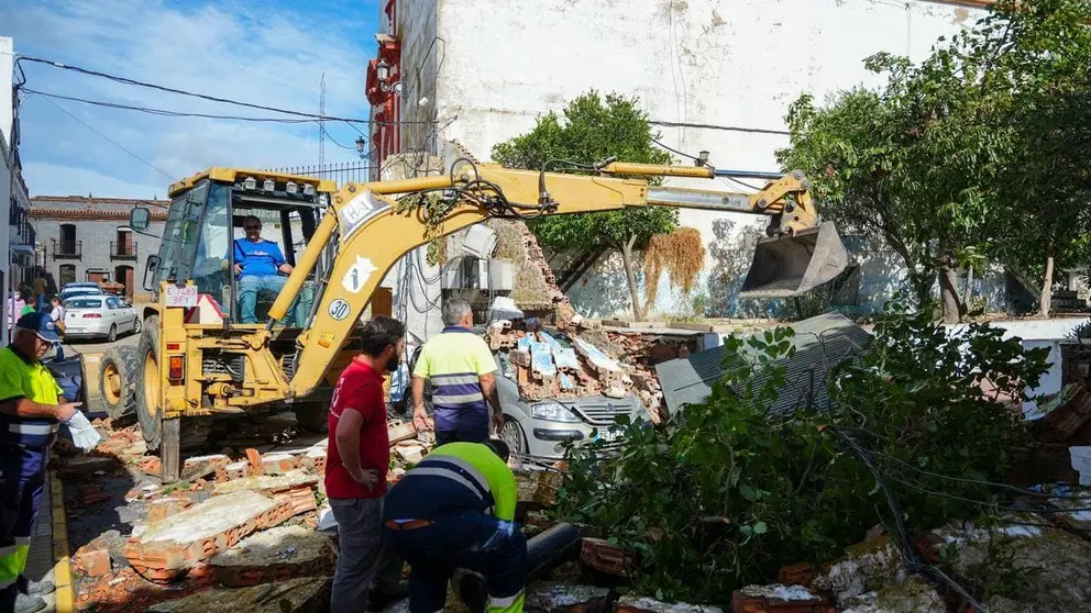 Incidencias provocadas por el temporal en la provincia de Huelva