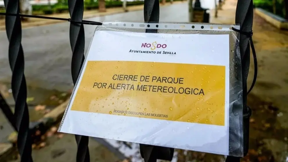 Cierre de parques y jardines en Sevilla