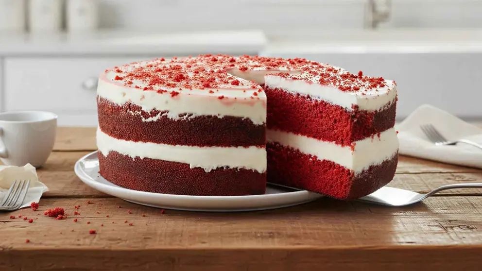 Tarta red velvet Hacendado congelada de Mercadona