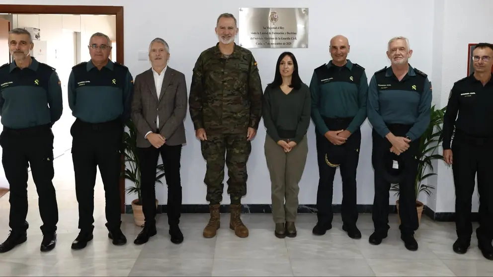El Rey Felipe VI, durante su visita a la Zona Franca de C&aacute;diz