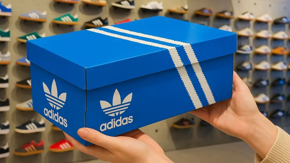Caja de calzado en tienda Adidas