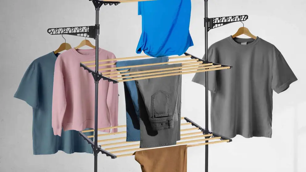 Los tendederos que arrasan en Carrefour y cuestan 30 euros ideales para hacer la colada los d&iacute;as de lluvia