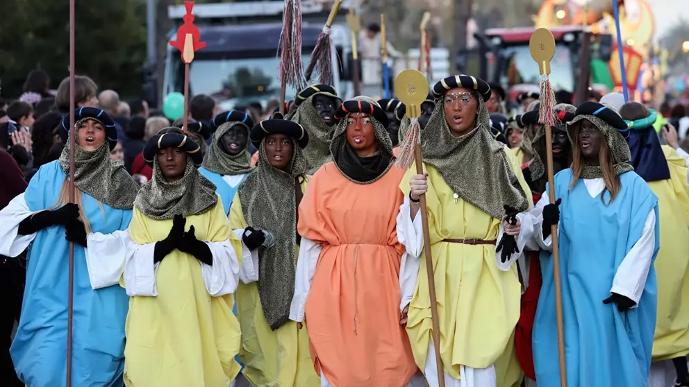 Figurantes de la Cabalgata de los Reyes Magos