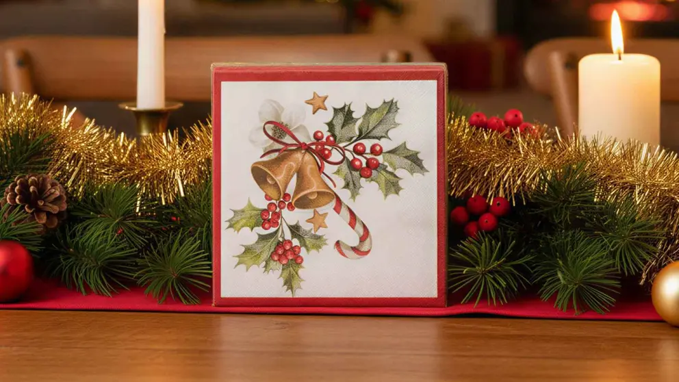 Servilleta papel decoraci&oacute;n Navidad Bosque Verde de Mercadona