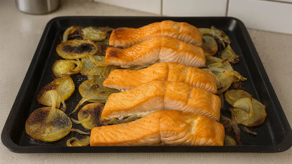 Salm&oacute;n al horno para Nochebuena, Navidad, Nochevieja y A&ntilde;o Nuevo