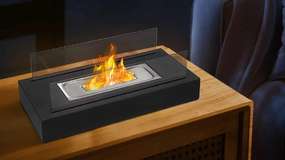 Chimenea port&aacute;til de mesa, MCBOSON de Leroy Merlin