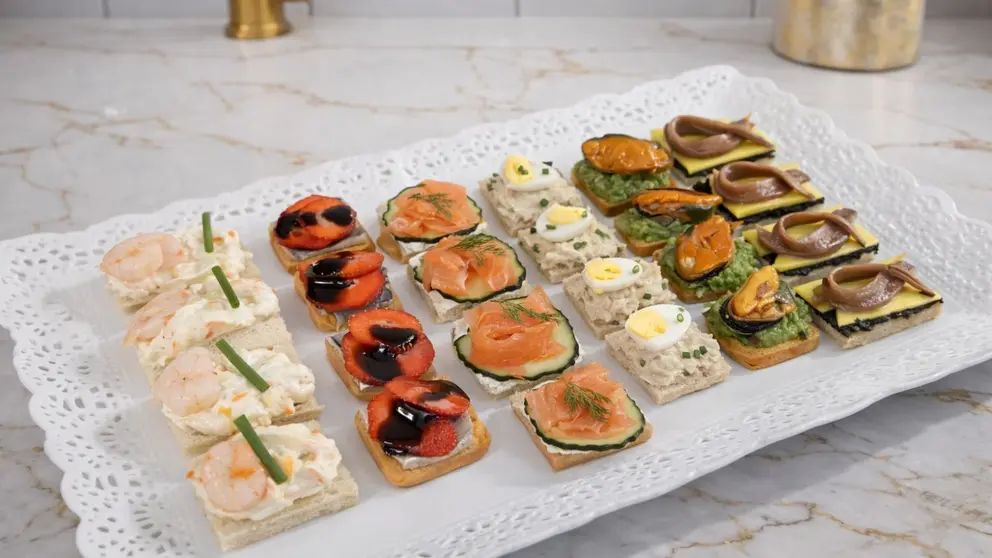 Canap&eacute;s r&aacute;pidos de hacer para Navidad