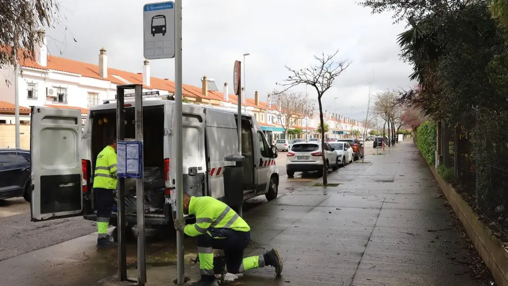 Nuevos postes de los autobuses urbanos