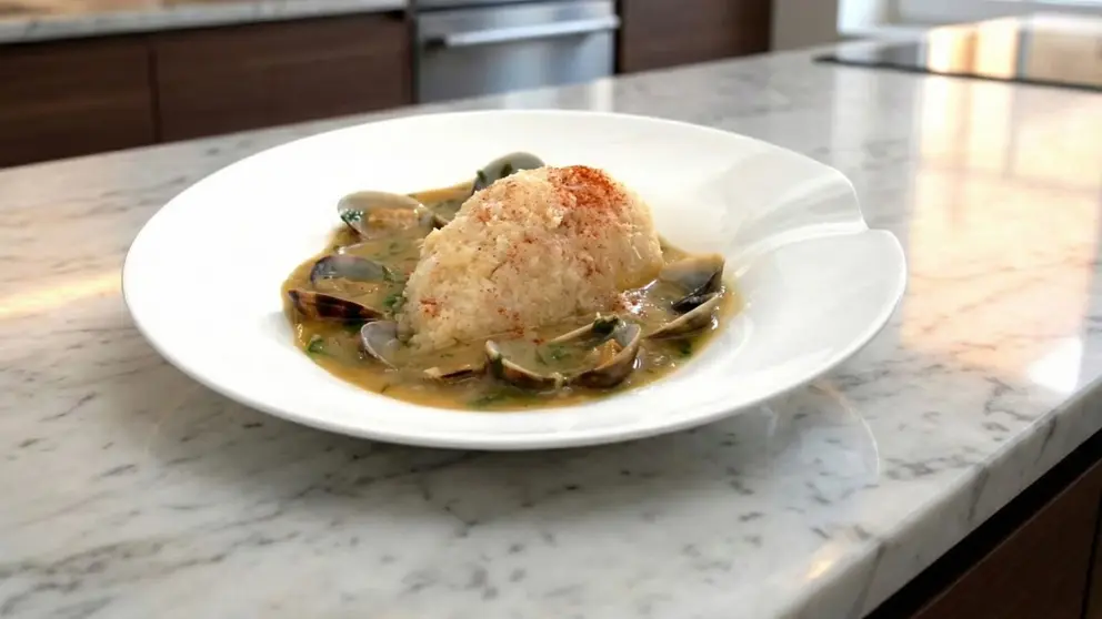 Brandada de merluza en salsa verde