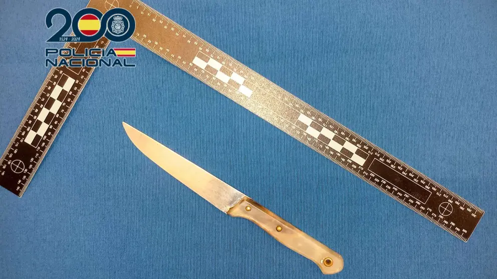 Cuchillo intervenido por la Polic&iacute;a Nacional
