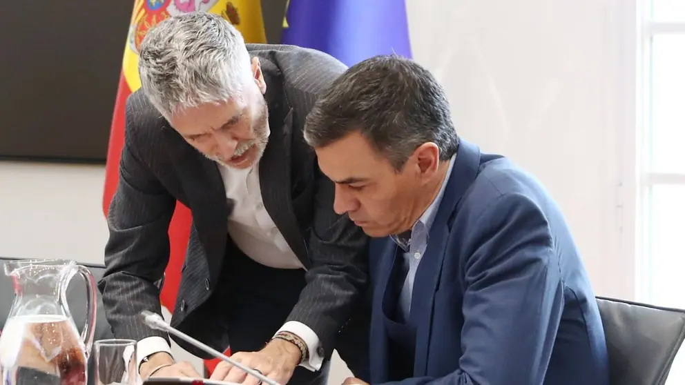 Pedro S&aacute;nchez y Fernando Grande-Marlaska en una imagen de archivo