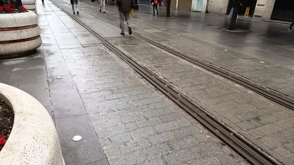 Pavimento de la Avenida de la Constituci&oacute;n de Sevilla