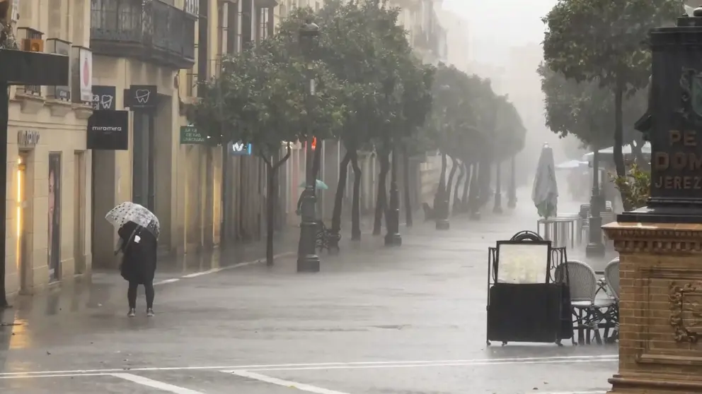 Lluvia en Jerez