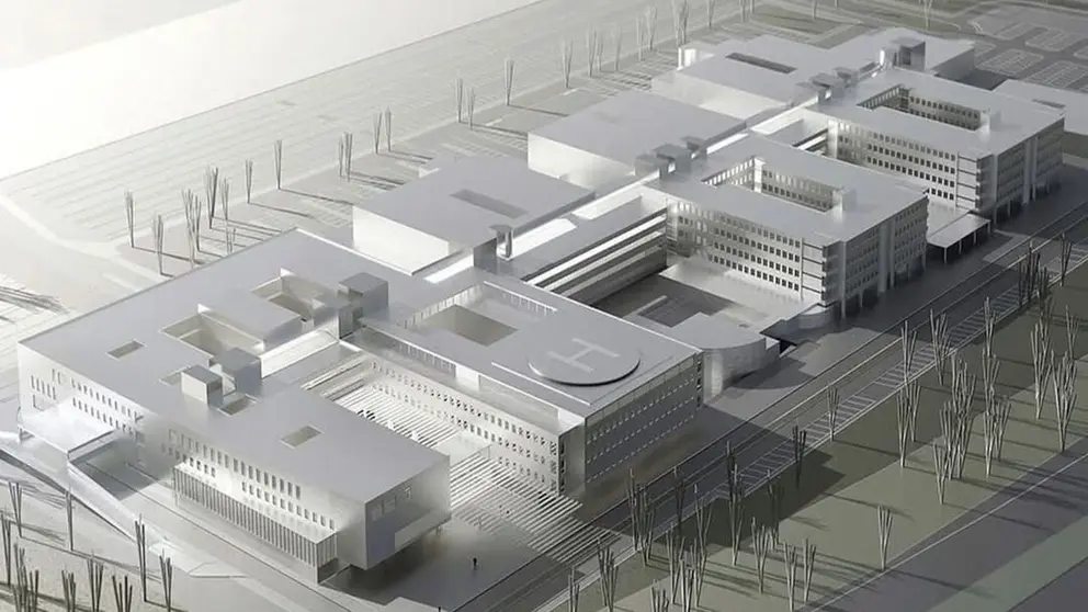 Maqueta del Hospital Materno Infantil de Huelva